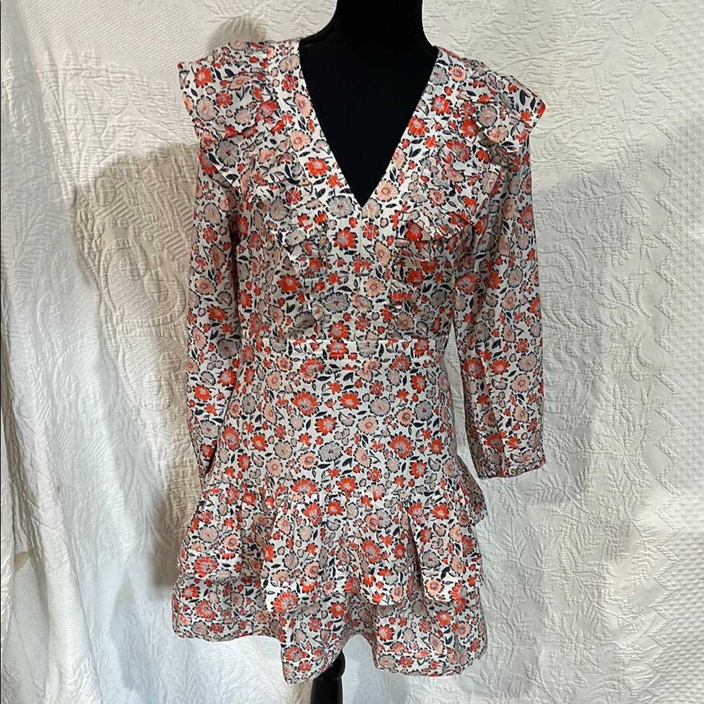 Vineyard Vines Floral Ivy Ruffle Dress, size 4